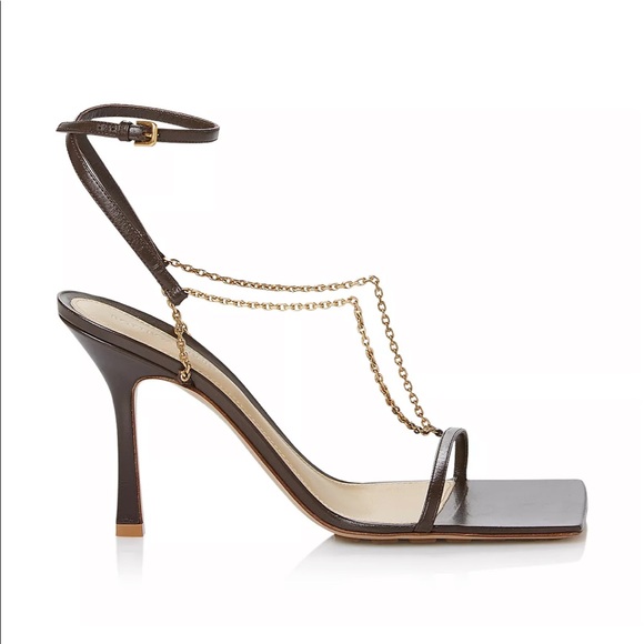 Bottega Veneta
Women's Brown Square Toe Chain Strap High Heel Sandals size 38 - Picture 2 of 5
